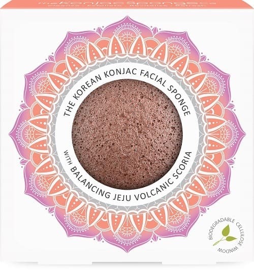 Konjac Facial Sponge | Balancing for Tired, Problematic, Oily Skin | Jeju Volcanic Scoria