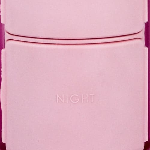 YOS Bottle | 375ml water bottle with close up of night compartment capsules dispenser | Pink