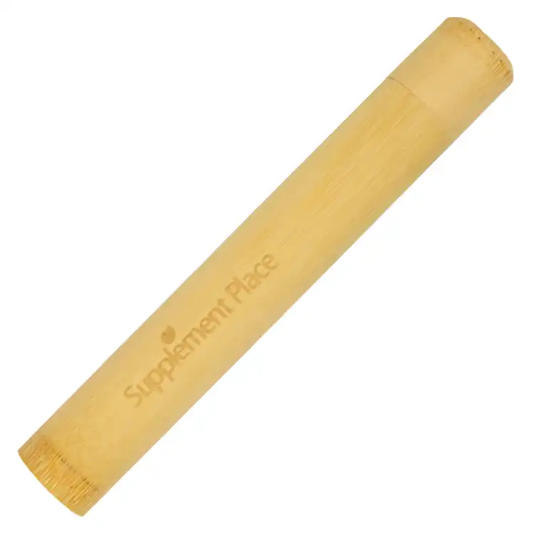 Bamboo toothbrush in case. 100% plant-based toothbrush. Just Case.