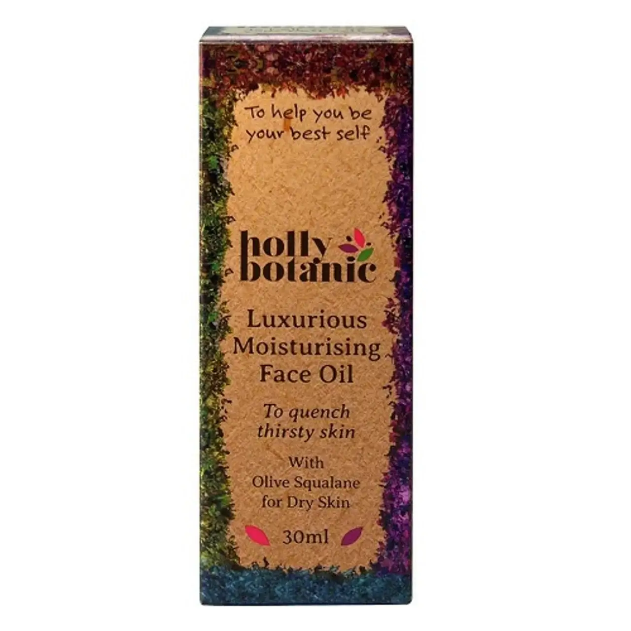 Holly Botanic balancing face oil box.