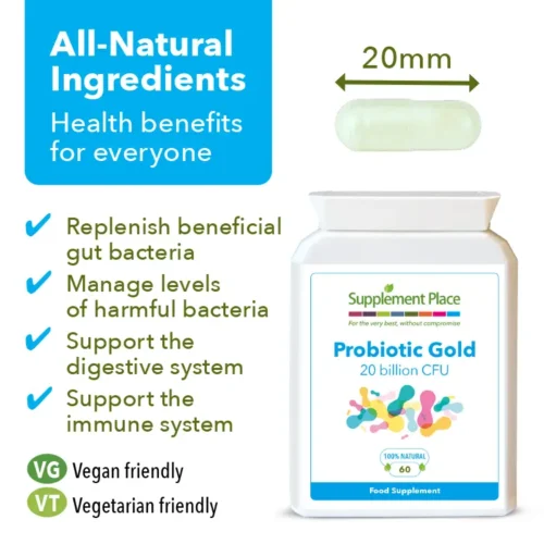 Probiotic Gold Capsules Benefits Image.