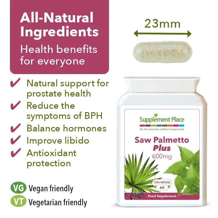Saw Palmetto Plus Capsules Benefits Image.
