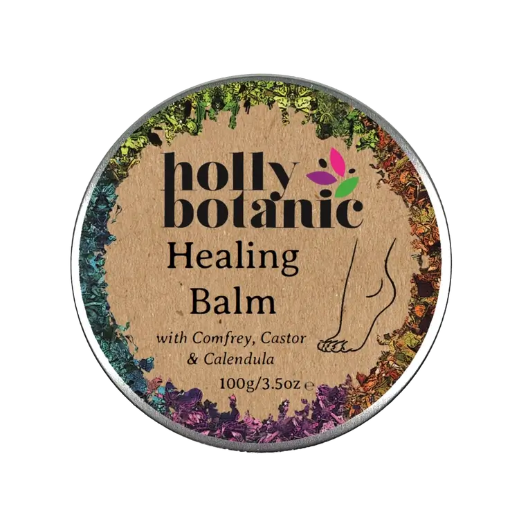 Healing balm with comfrey, castor and calendula